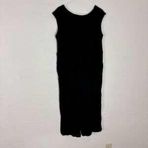 Toast Black Gauze 100% Cotton Scoop Neck Tank Top Jumpsuit Size Medium